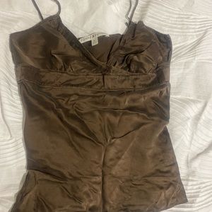 Pure silk espresso tank. Looks great under a blazer
